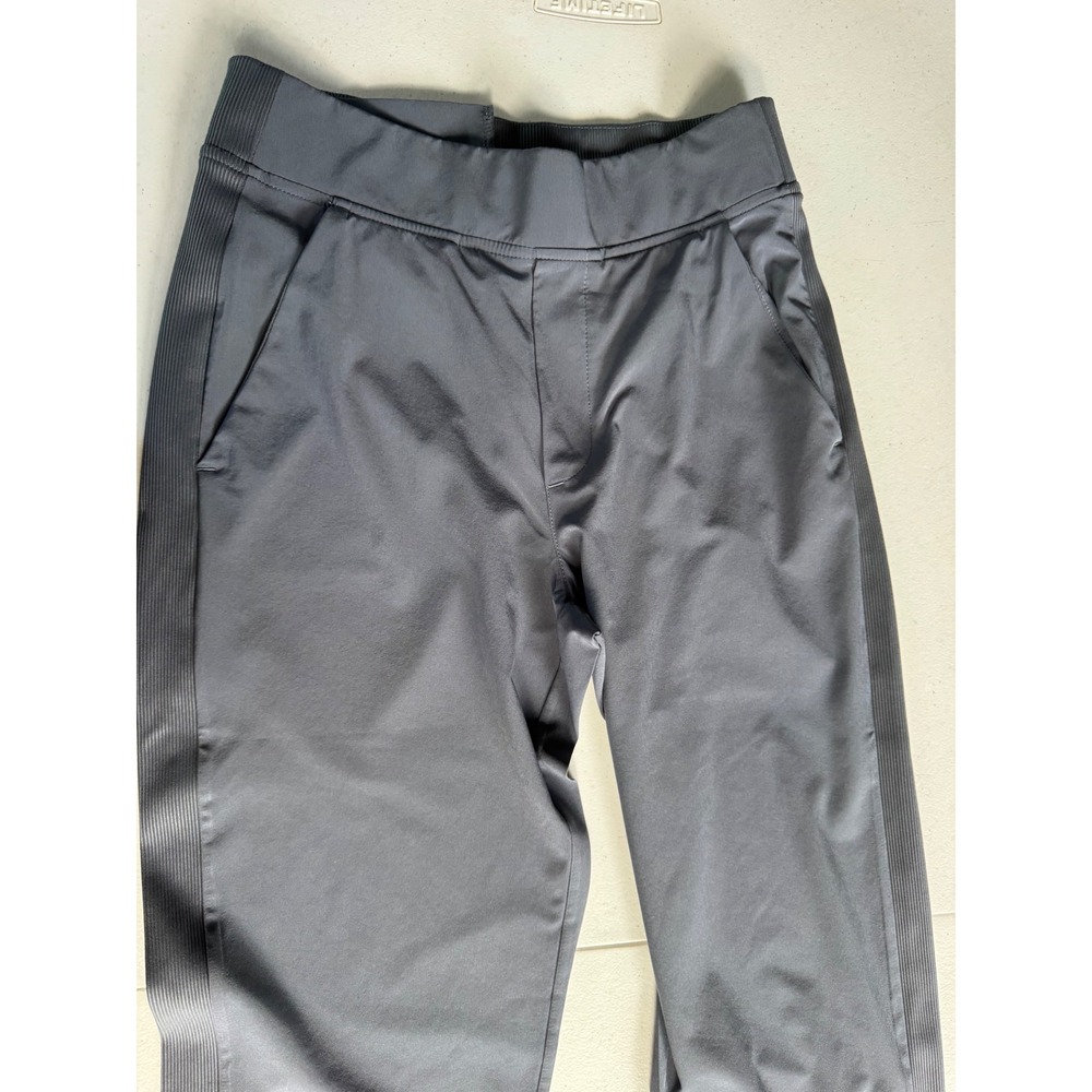 Athleta Gray Ribbed Side Panel Jogger Pants Tapered‎ Leg Womens Size 0